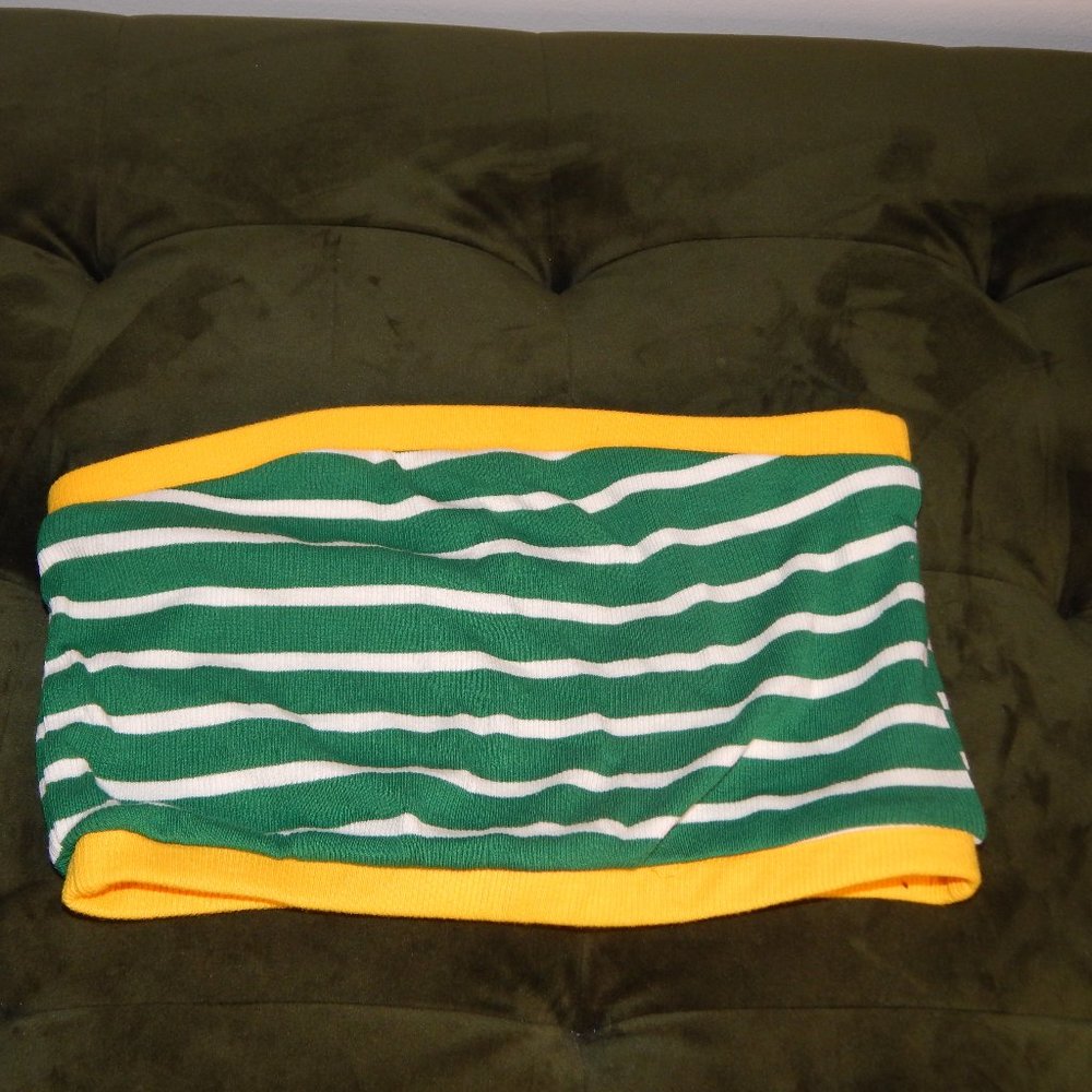 Green Striped Tube Top